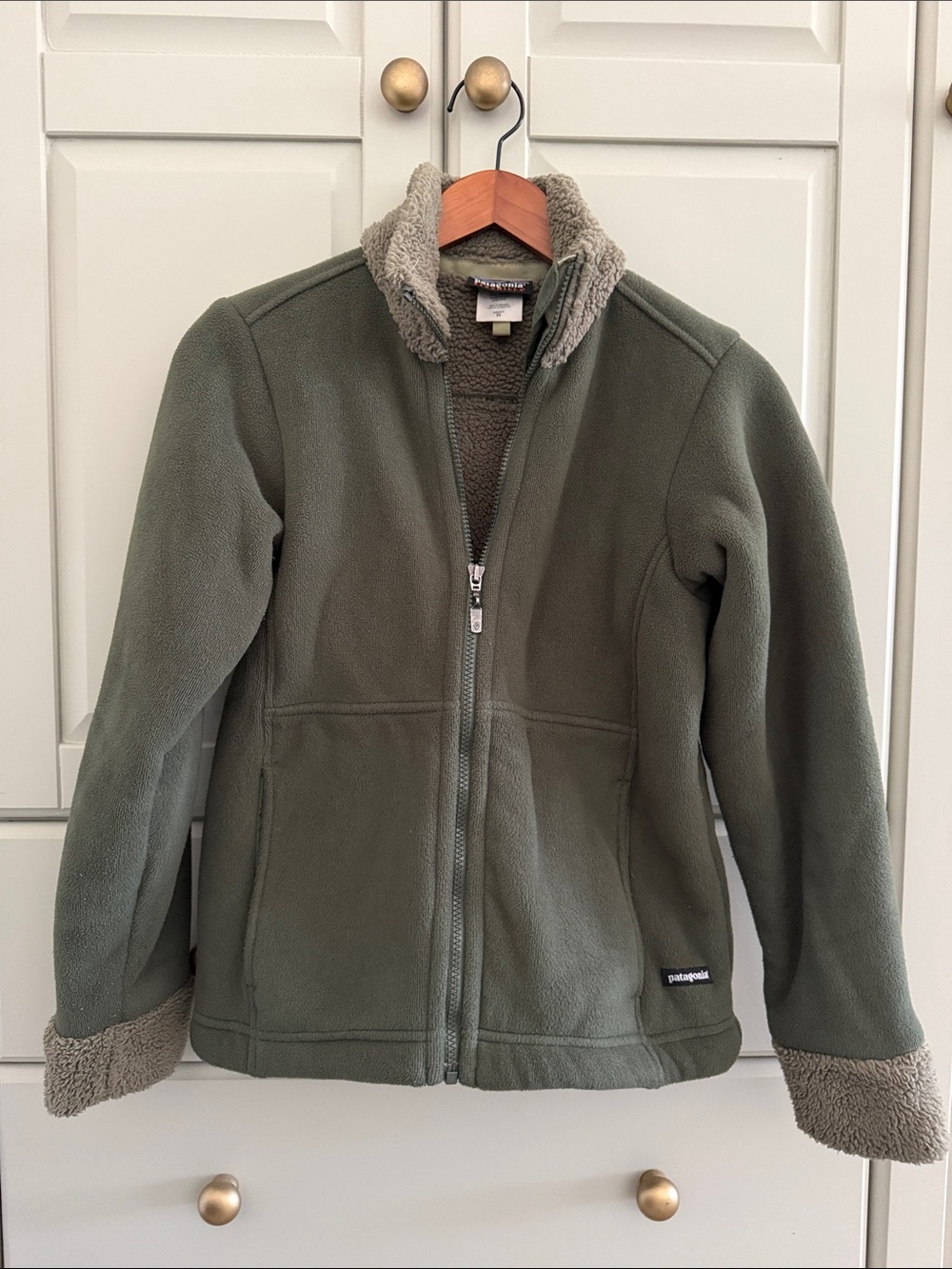 Patagonia Olive Green Fleece Jacket